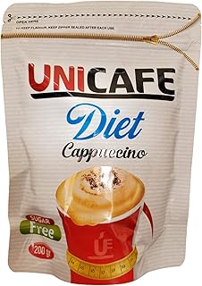 Uni Café Diet Cappuccino No Sugar - Rich Foam - 200 gm