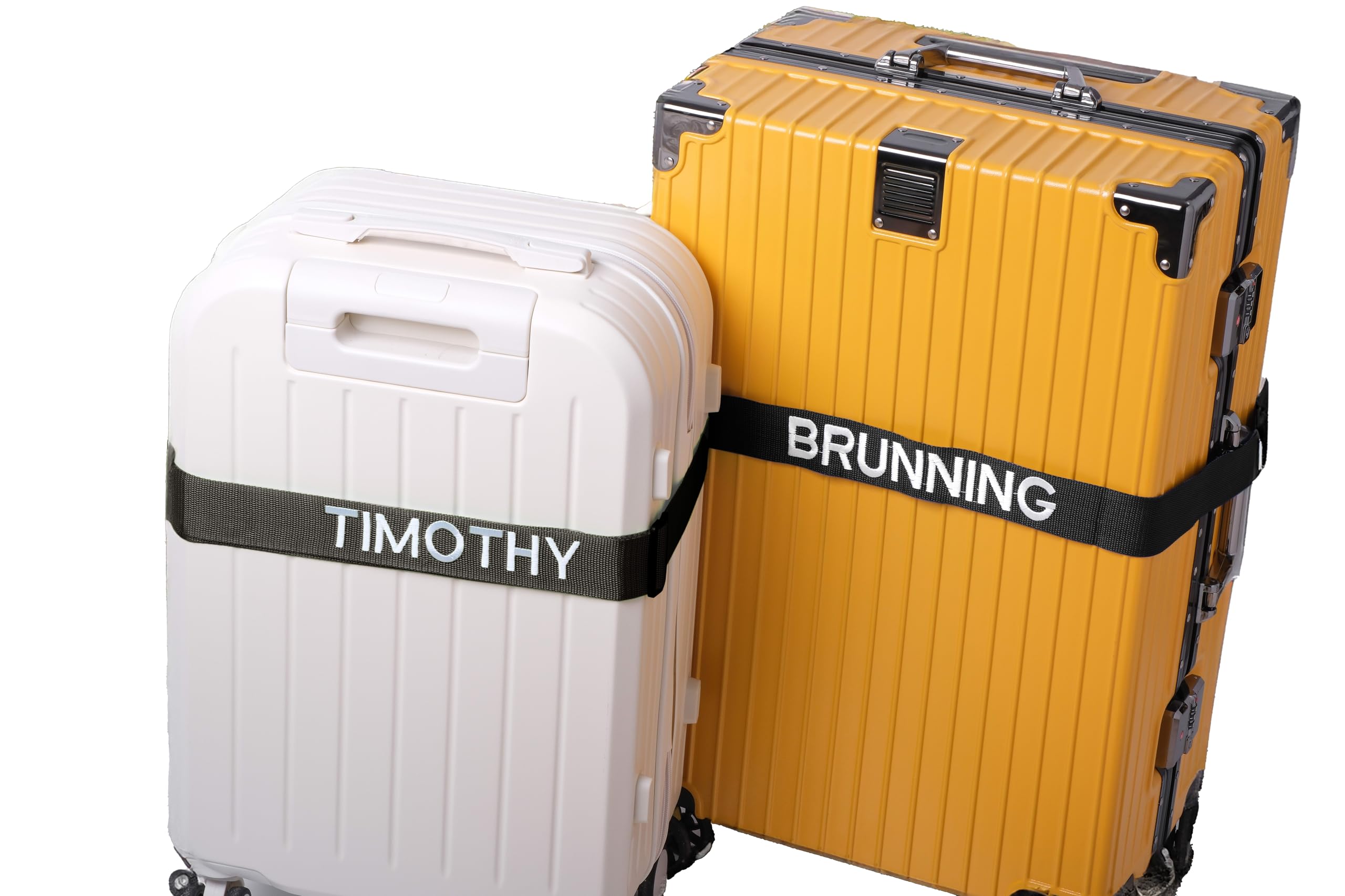 Custom Luggage Straps for Safe Travel - Personalized Embroidered Suitcase Belts, Unique Presents for Frequent Flyers, Business Travelers, and