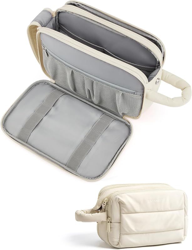 Necessaire de viagem BAGSMART em bege quente, resistente à água