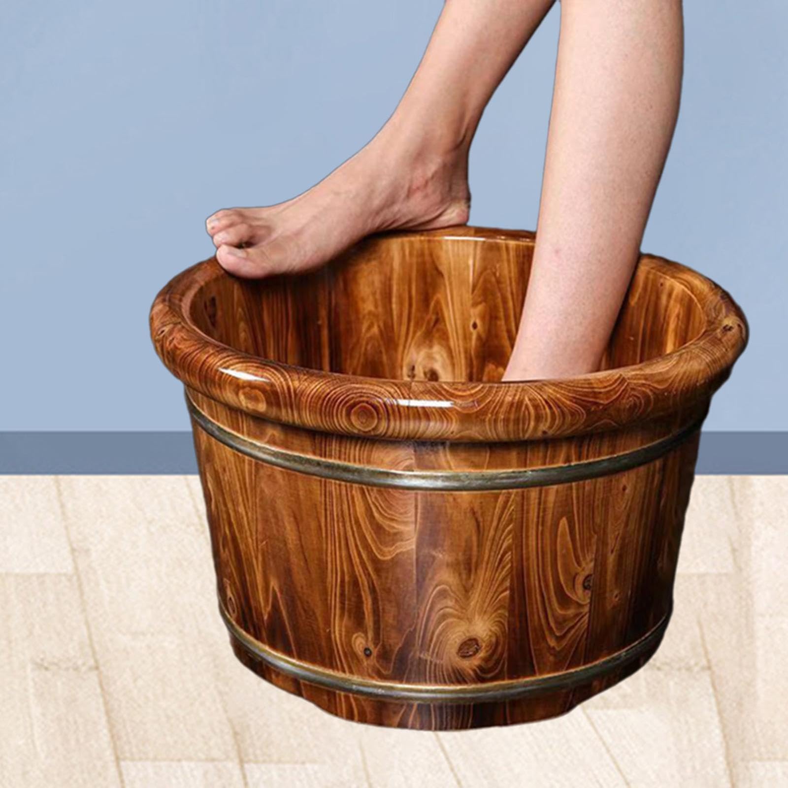 Fußbadewanne Aus Holz, Fußbadewanne, Pediküre, Fußwaschbecken für Badezimmer, B 26cmx36cm