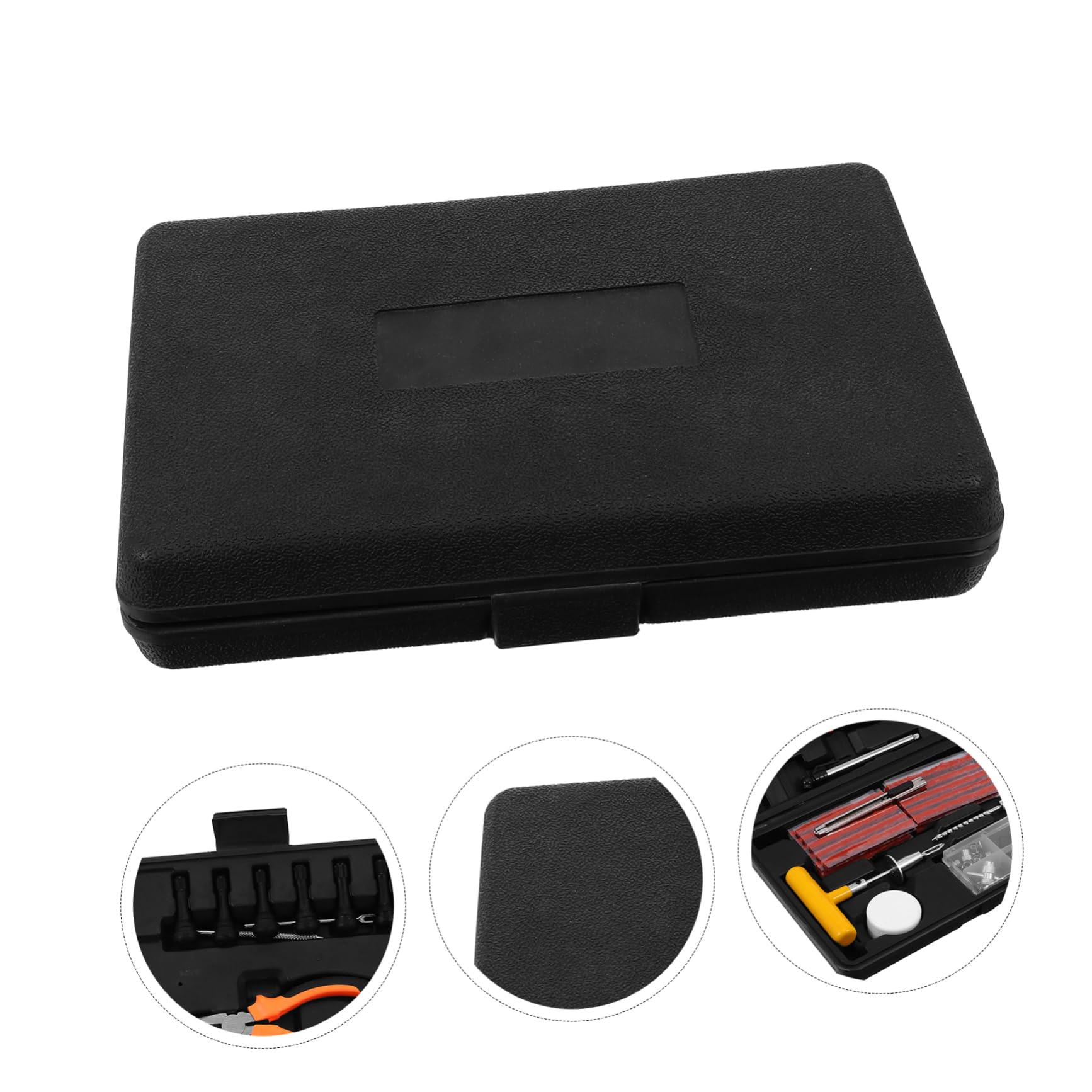 MAGICLULU Kit de Reparación de Neumáticos para Coche y Motocicleta, 100 Piezas, Acero y Goma, Portátil para Reparación Rápida Lugar | Herramientas de Acero, Goma, Aleación de Aluminio y Plástico, Uso en Coche, Reparación Rápida