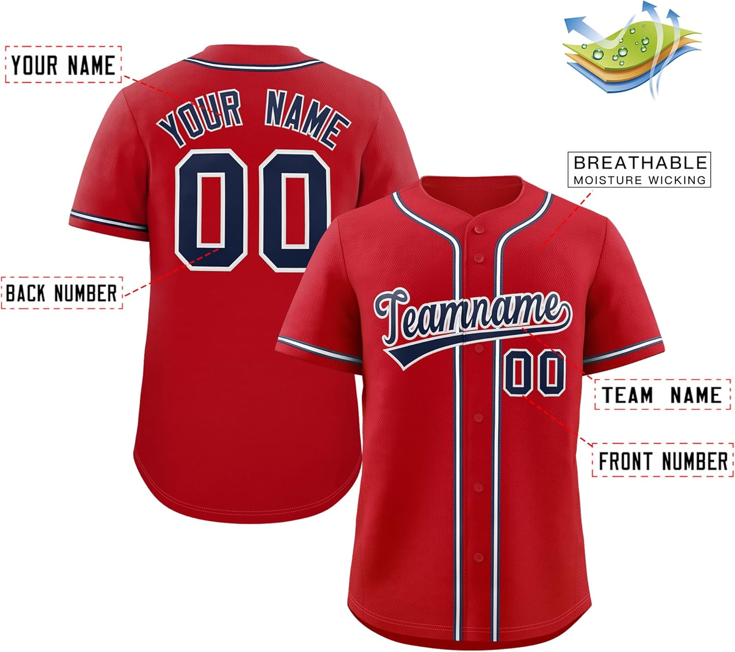 KXK Custom Baseball Jersey Stitched Personalized Baseball Shirts Sports Uniform for Men Women Boy - Image 3