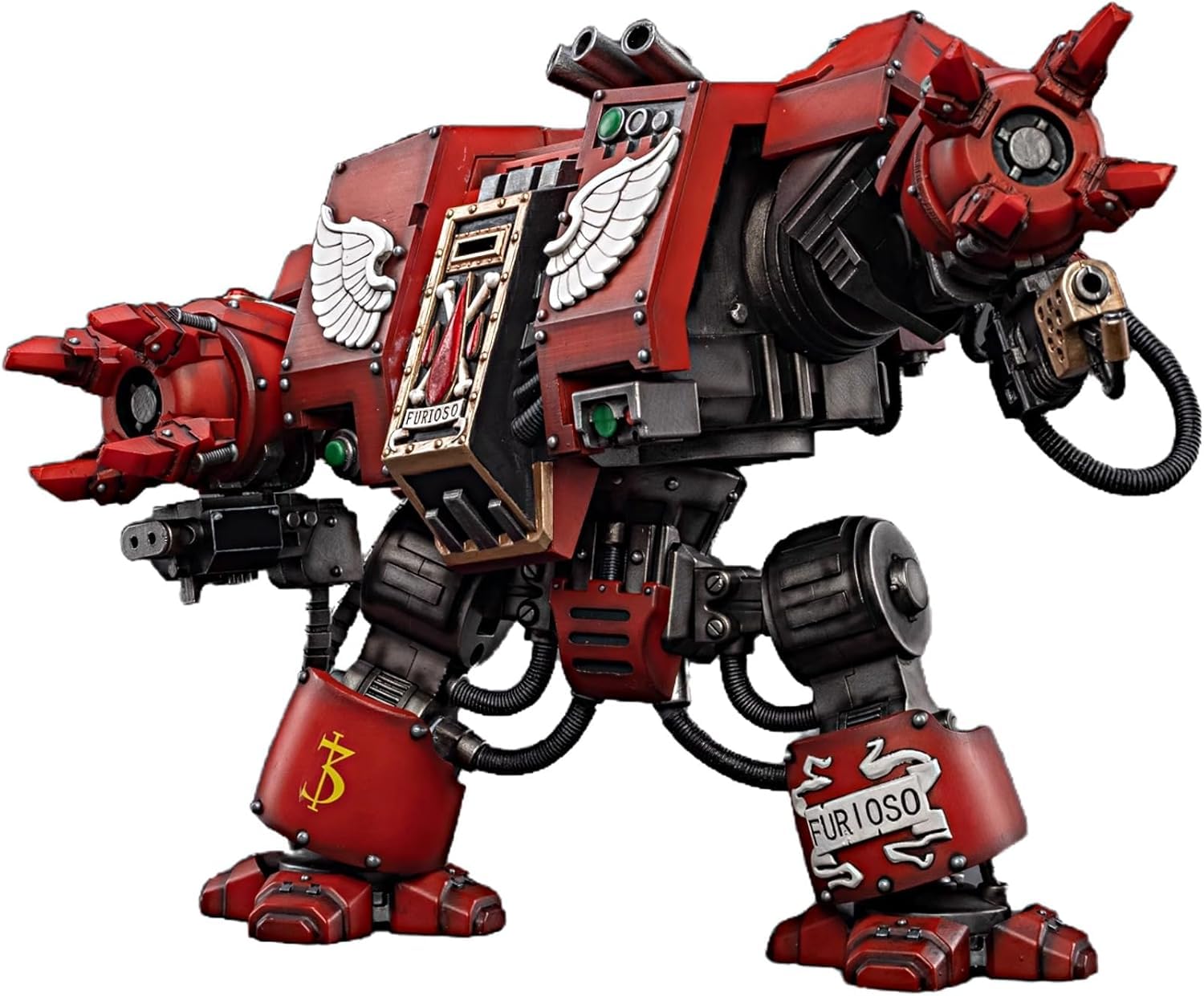 JOYTOY 1/18 Warhammer 40K Zabawka Figurka, Blood Angels Wściekły Dreadnought Brother Samel, 25 cm Figurka kolekcjonerska, 15 lat i więcej, idealny wybór dla fanów i kolekcjonerów