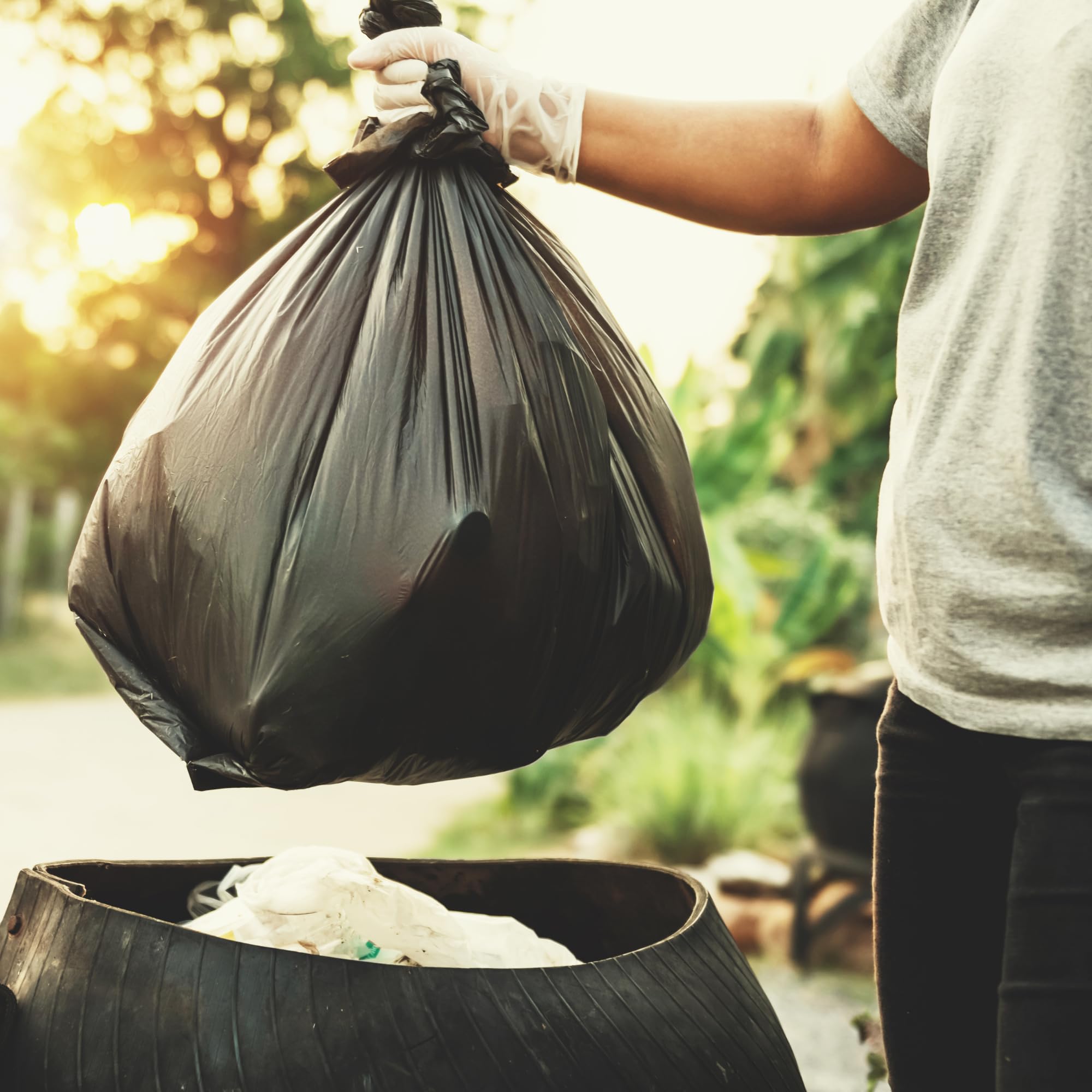 120 Micron 18x21 Inch Garbage Bags Pack of 10 Medium Size | Plastic Dustbin Bags | Trash Bags For Kitchen, Office, Warehouse, Restaurant and 5 Star Hotel, Black Trash Bags-picture-37