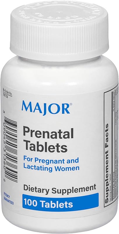 Prenatal Tablets for Pregnant and Lactating Women - Dietary Supplement - 100 Count