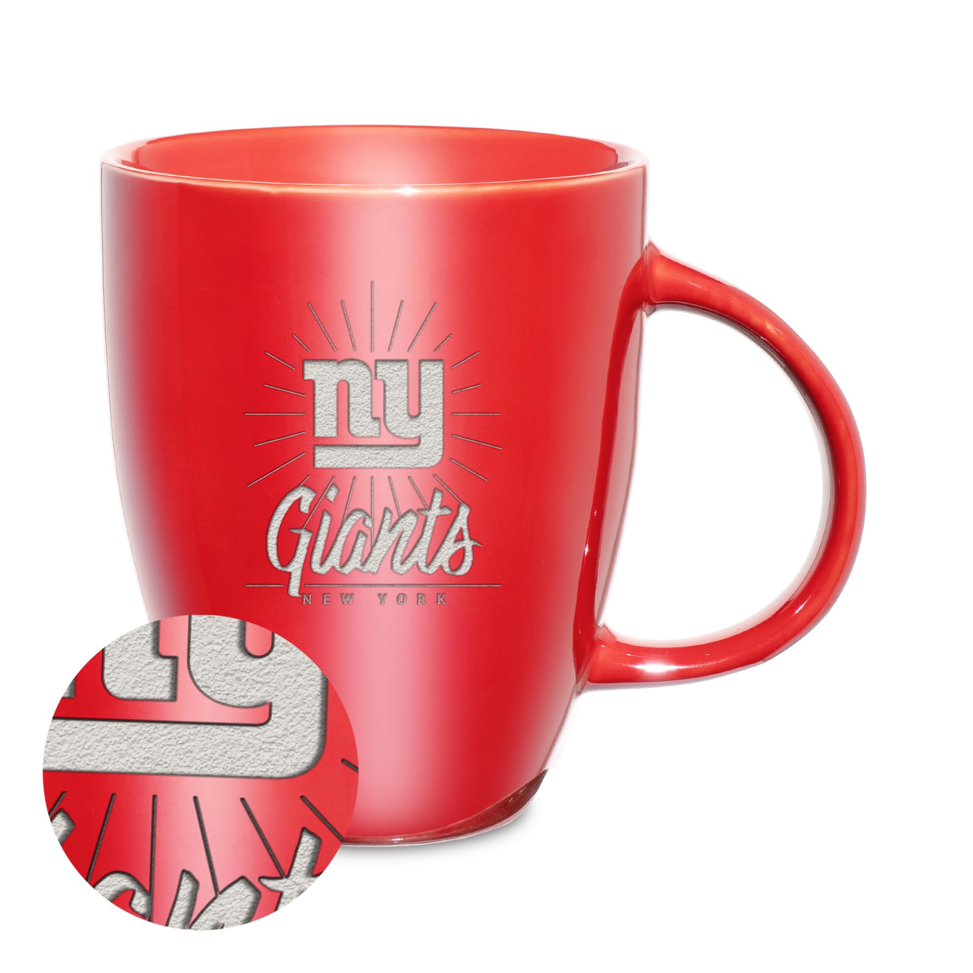 Tasse New York Giants céramique rouge gravée laser Rico Industries 532 ml