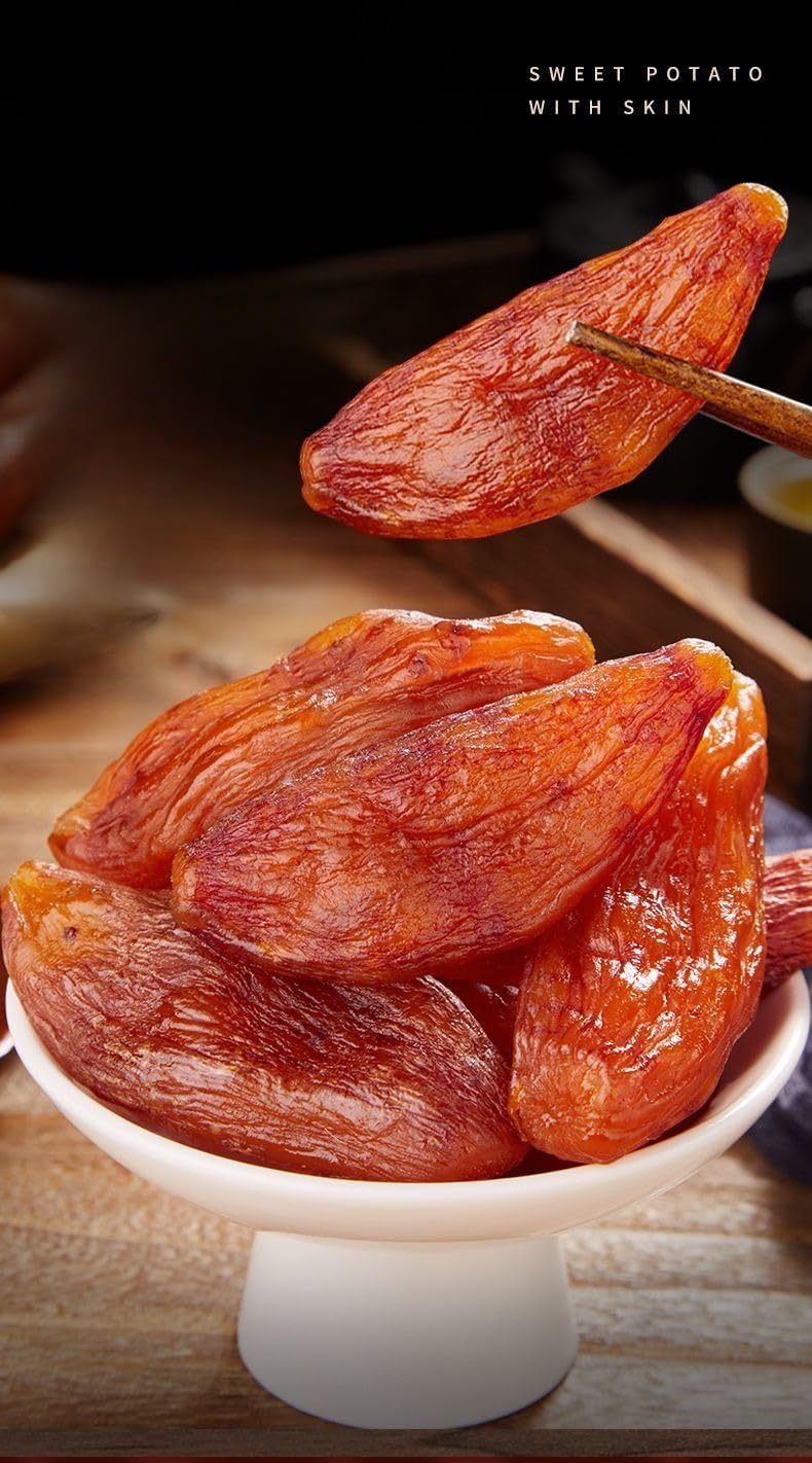 Sweet Potato Dried (250g/bag) Preserved Fruits,Healthy Breakfast Food,Vegetarian,Coarse Cereals,Dried Mixed Fruits,Snack Food,Delicious Chinese Snack Gift (3bags)