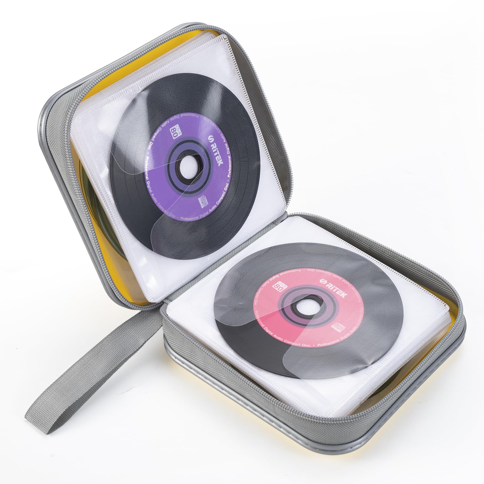 Amazon.com: alavisxf xx CD Case, 48 Capacity Hard Plastic Zipper