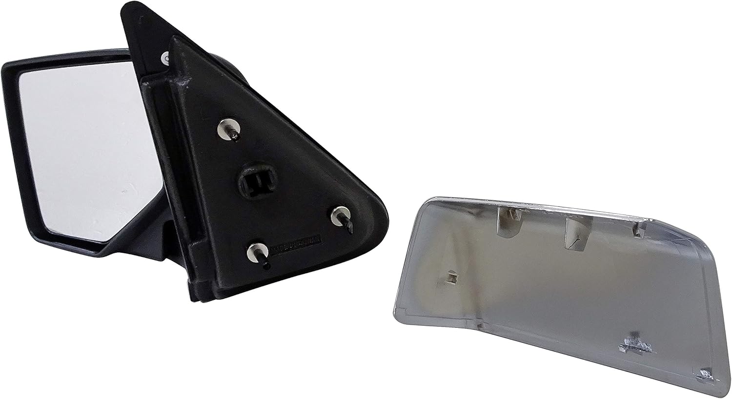 Dorman 955-840 Driver Side Manual Door Mirror Compatible with Select Ford Models, Black and Chrome