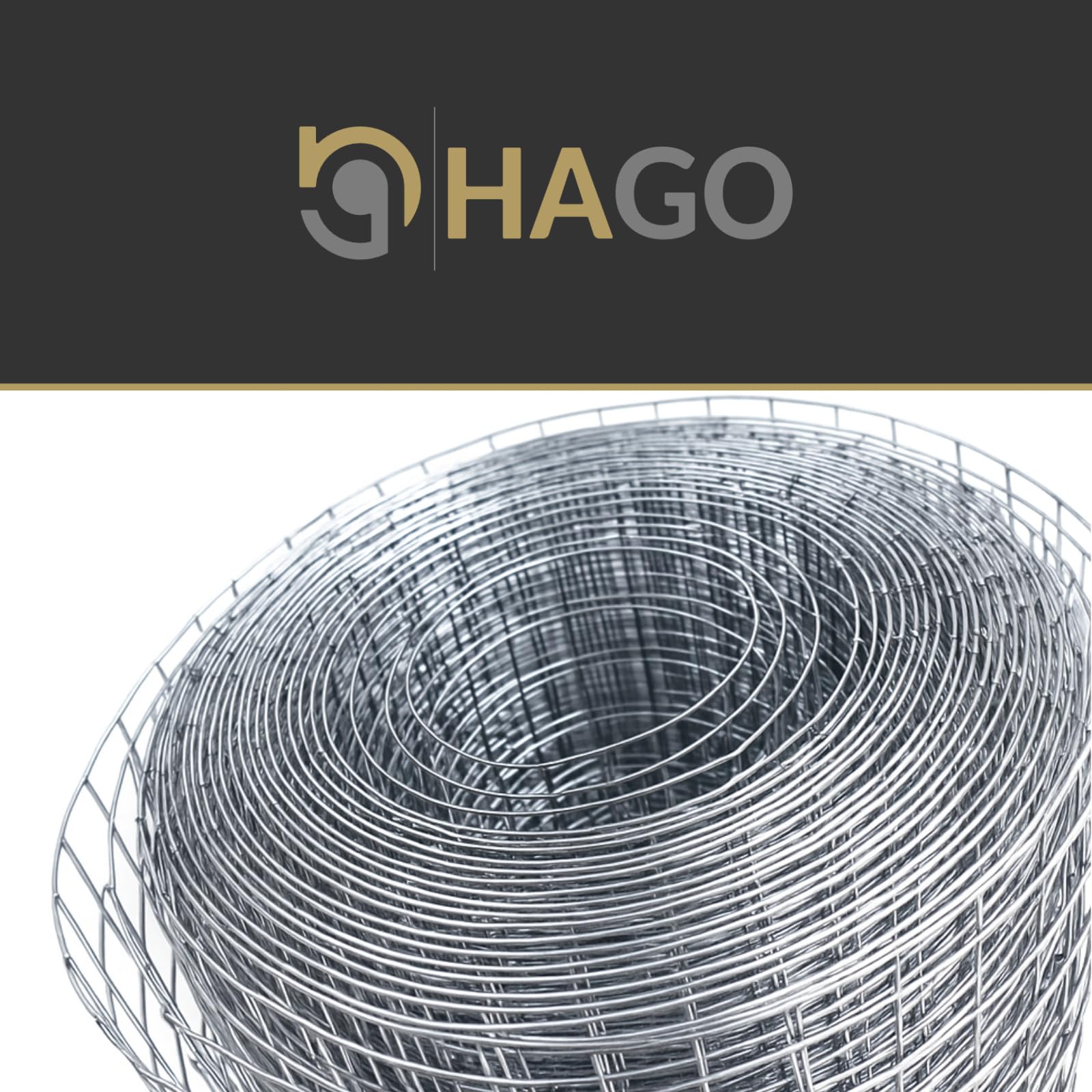 HAGO 24, filo per voliera, zincato, in acciaio, 25 x 1 m, 19 x 19 mm, 0,75 mm, rete metallica per animali, voliera per uccelli, copertura, griglia di protezione, orticoltura