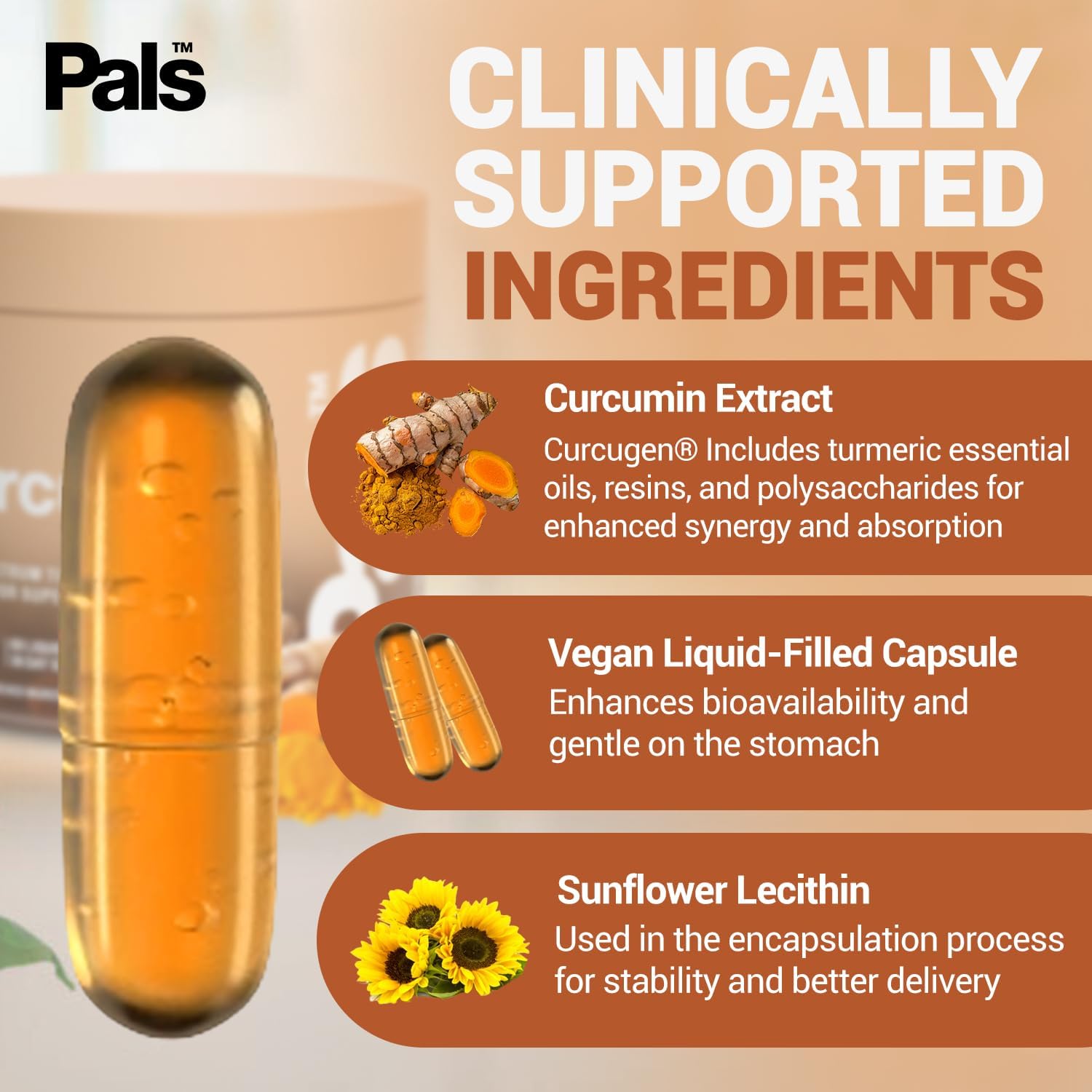 Turmeric Curcumin Supplement 500mg Bio-52x Max Absorption 98% Pure Turmeric Supplement Capsules with Extra Strength Curcumin 95% Curcuminoids Extract Antioxidant Joint Support, Non-GMO Vegan, 30 Days