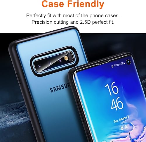 Miniatura 8 de Paquete de 3+2 Unique Me compatible con Samsung Galaxy S10 de cobertura completa, protector de pantalla de TPU flexible y protector de lente de