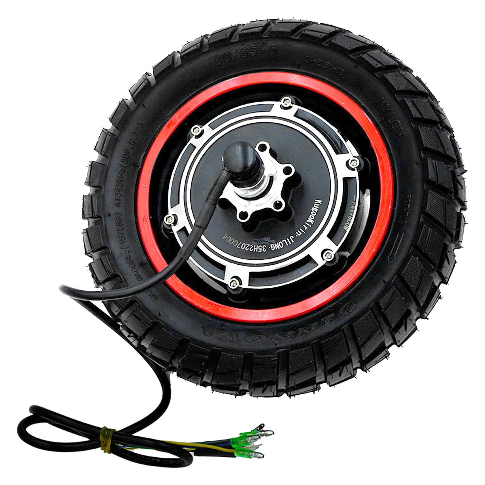 Motore per scooter elettrico, 10 pollici, 48 V, 500 W, per scooter elettrico Kugoo M4/M4Pro, pneumatici gonfiabili, motore a mozzo e scooter con pneumatici in gomma piena