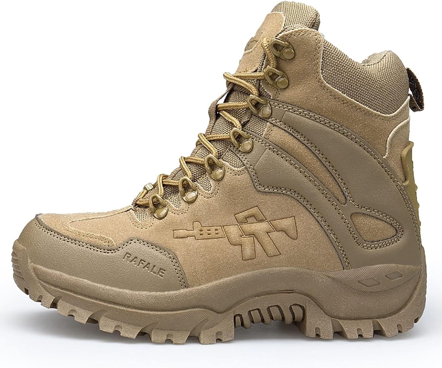 Men's Outdoor Desert Tactical Boots, Autumn Winter Breathable Double-Sided Fleece Tactical Shoes, Shock Wear-Resistant Rubber Sole Military Boots