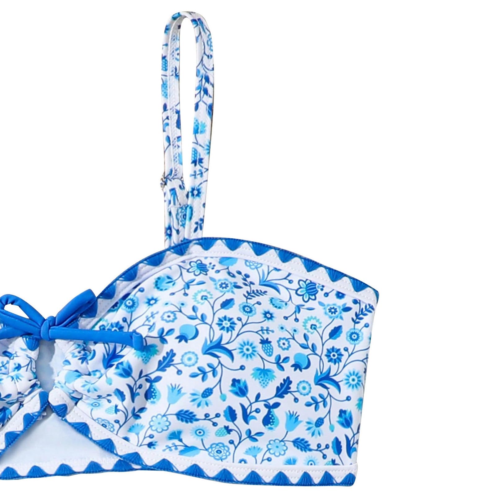 Generisch Traje de baño para niños y niñas, traje de baño de bikini con estampado floral, tankini de dos piezas, parte superior e inferior con funda para niños pequeños, verano, playa, piscina, fiesta