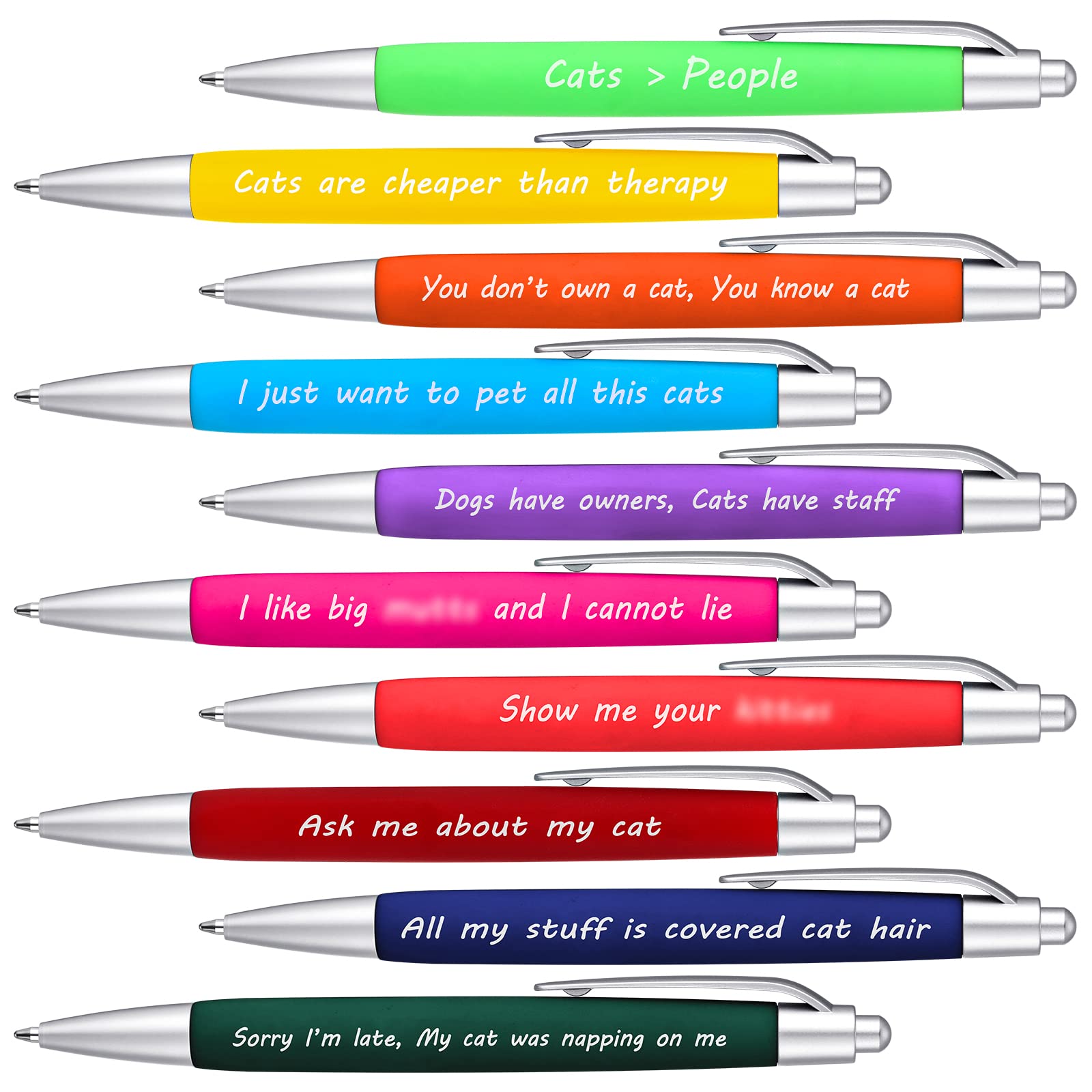 Harloon 10 Pcs Funny Dog Pens Cute Dog Lovers Pens Bulk Black Ink Ballpoint with Hilarious Sayings Puppy Writing Pen for Women Men Dogs Lovers Gifts