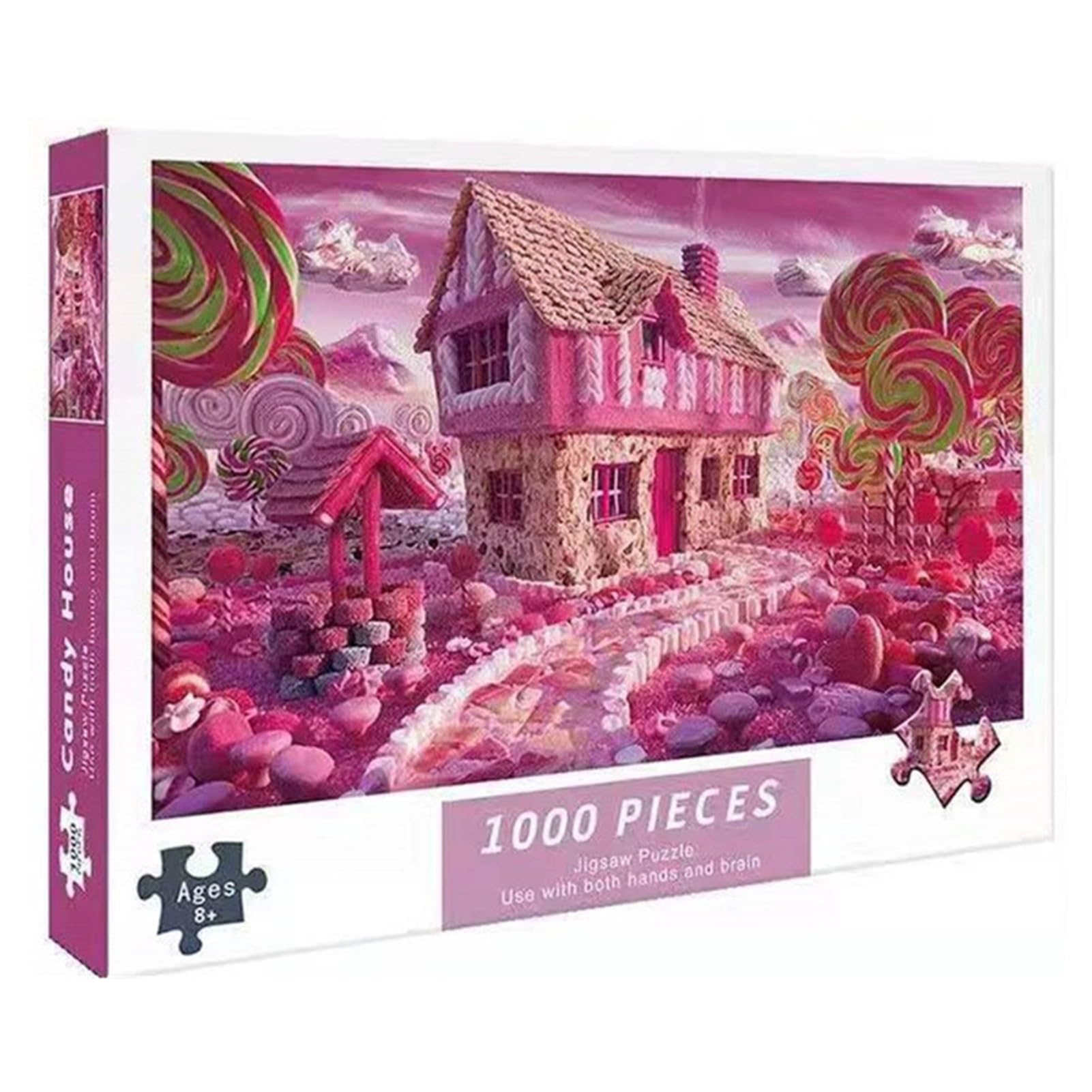 Tuzsocr Jigsaw Puzzles 1000 Pieces for Adults,Family Activity Jigsaw Puzzles Educational Games,for Adults & Kids Age 12 Years Up (Candy House)