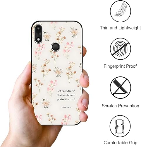 Miniatura 5 de Paquete de 2 fundas de teléfono con diseño floral de dibujos animados para teléfono Gabb 4 de 6.1 pulgadas, diseño estético de patrón de collage de