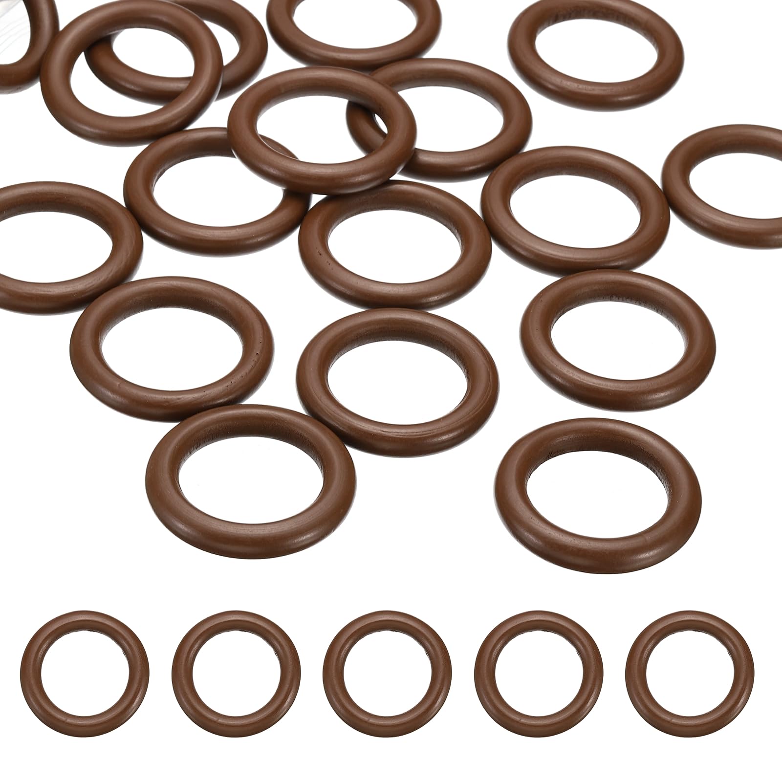 Anneaux en bois naturel 50mm marron PATIKIL pour macramé et loisirs