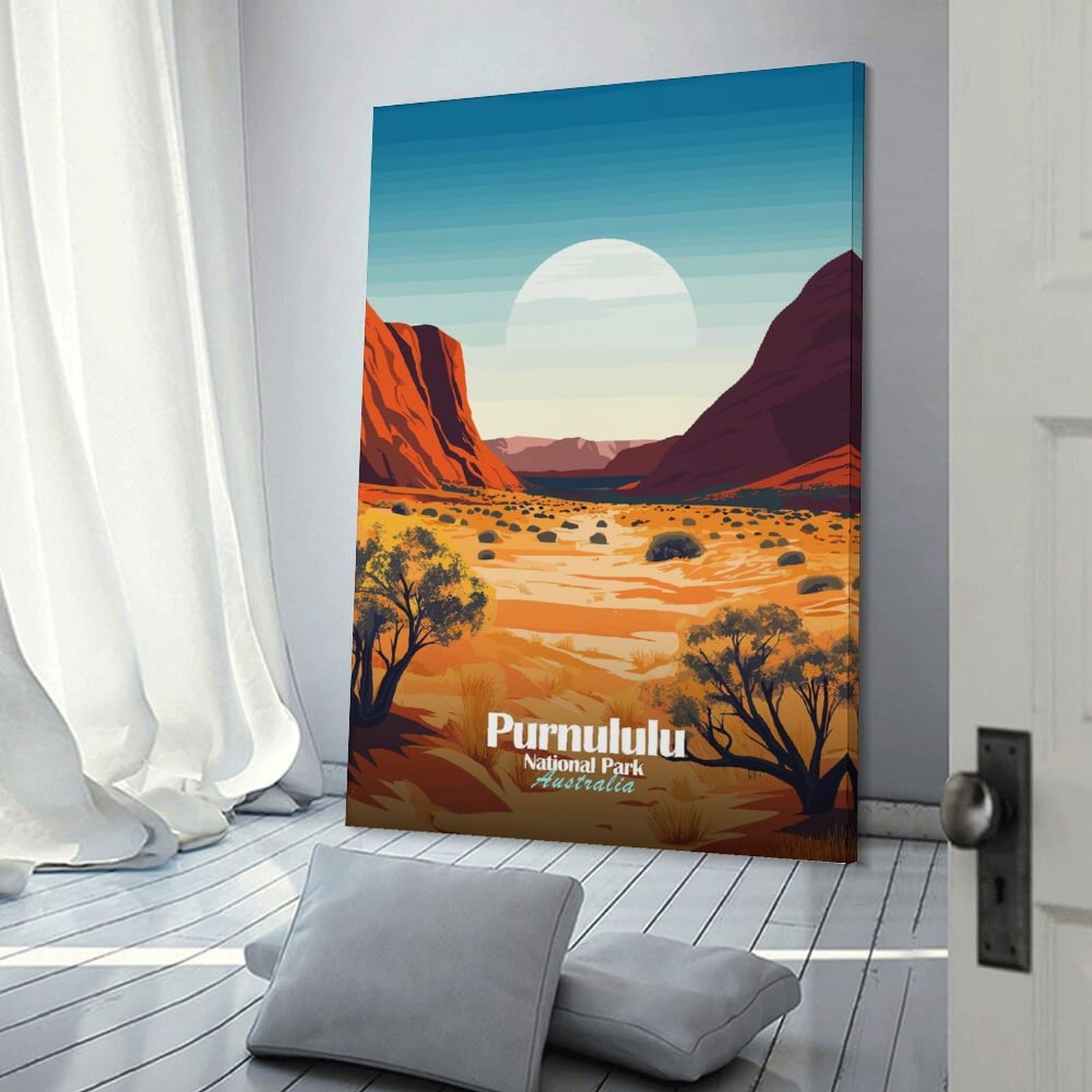 Junmoney Wall Decor Canvas Print Purnululu National Park, 08x12inch(20x30cm), for Front Hall, Corridor Or Welcome Spaces, A Neat Decor Update for Hallways