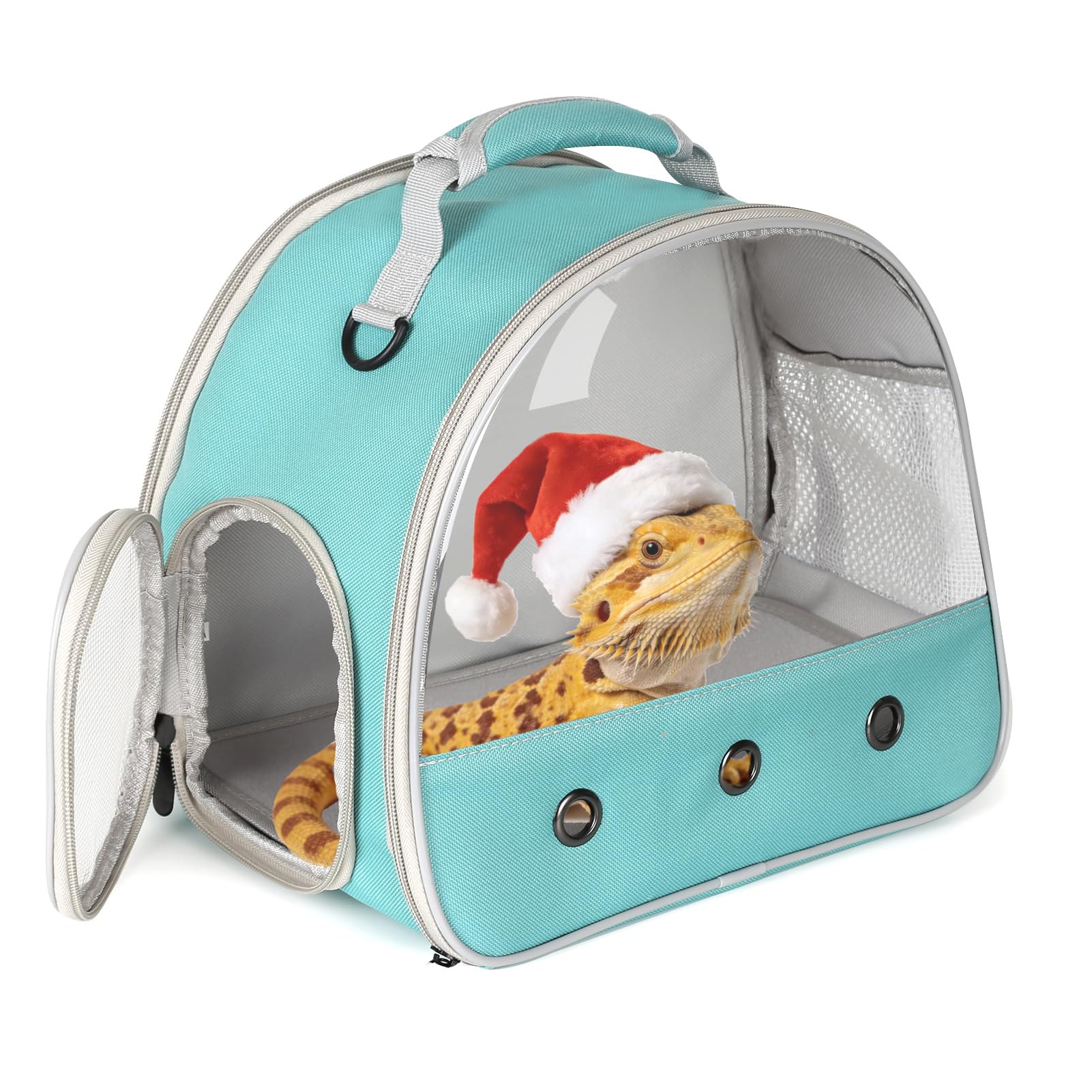 Bearded Dragon Carrier,Lizards Travel Bag, Small Animal Travel Carrier for Hedgehog Rat Parrot Bird, Portable Guinea Pig Travel Carrier for 2