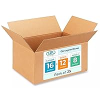 Vista 210 de IDL Packaging Cajas para envío de cartón corrugado cúbicas de 10 pulgadas de largo x 10 pulgadas de ancho x 10 pulgadas de alto (paquete de 5)