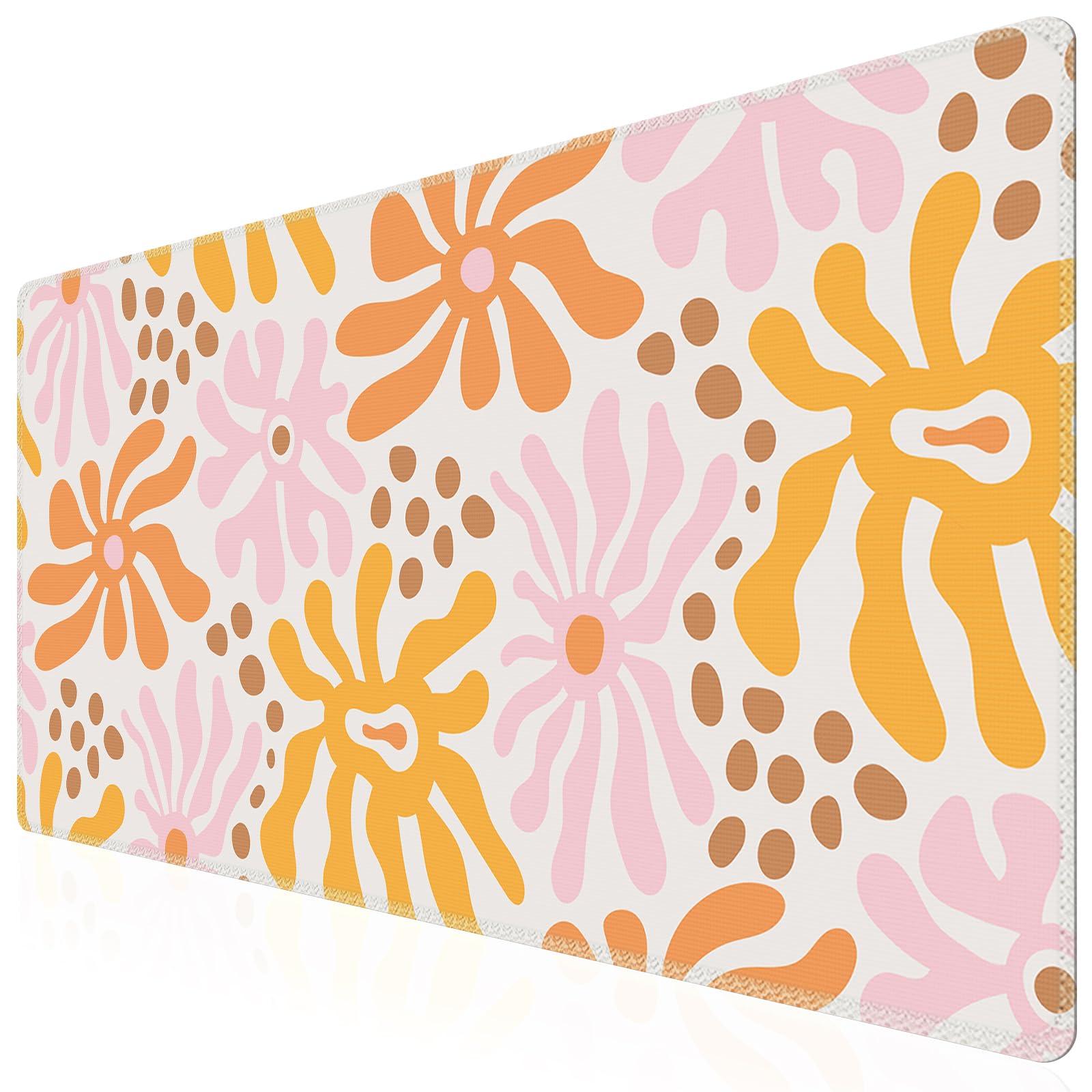 iCasso Desk Matt for Desktop, Cute Desk Pad Mat, XXL Large Mouse Pad, Anti-Slip Big Mousepad with Stitched Edges, Keyboard Pad Mouse Mat for Computer,