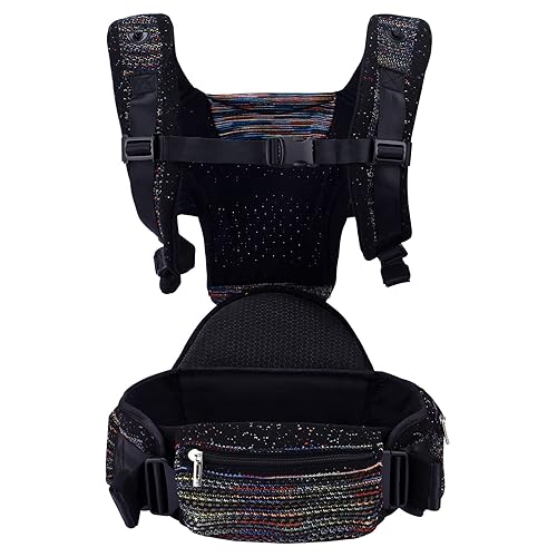 Miniatura 4 de Bebamour Portabebés para recién nacidos a niños pequeños con asiento de cadera, portabebés delantero y trasero, portabebés con capucha y 3