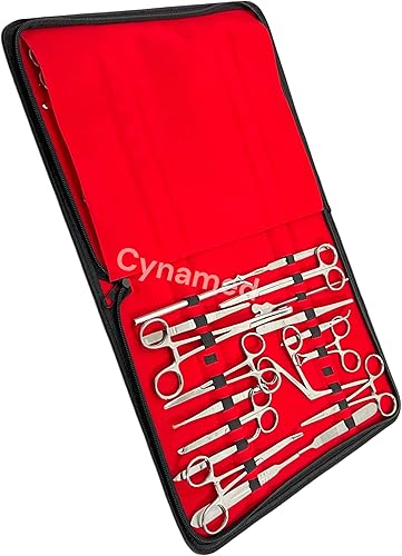 Miniatura 2 de Juego de 157 piezas de disección avanzada para estudiantes de anatomía y biología con 1 tijera. Pinzas. Cuchillas hemostato. Estuche - Juego de