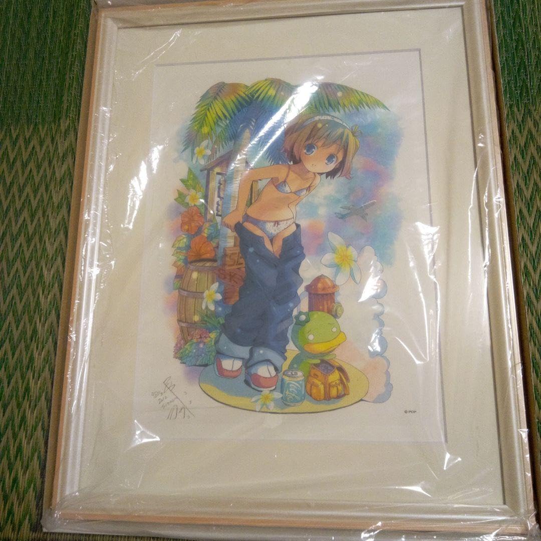 POP's ガールズコレクション B4複製原画(南の島)直筆サイン入り