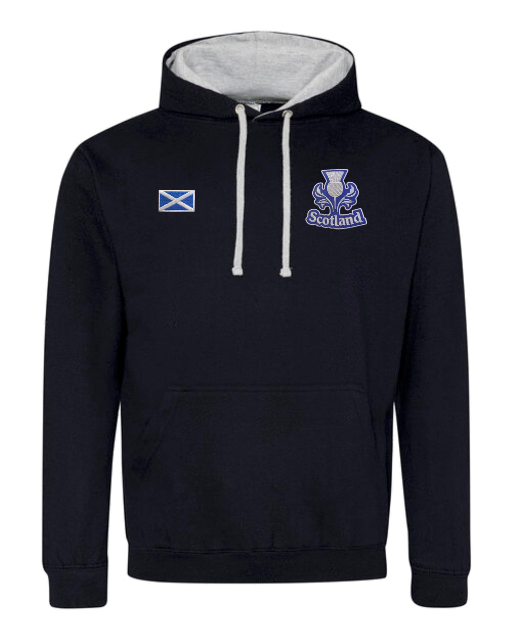 Super Lemon Scotland Rugby Team Hoodie – Unisex Pullover Sweatshirt – Supporter Gear for Rugby Fans – Comfortable and Warm Apparel for Six Nations Tournament (XXL) Navy