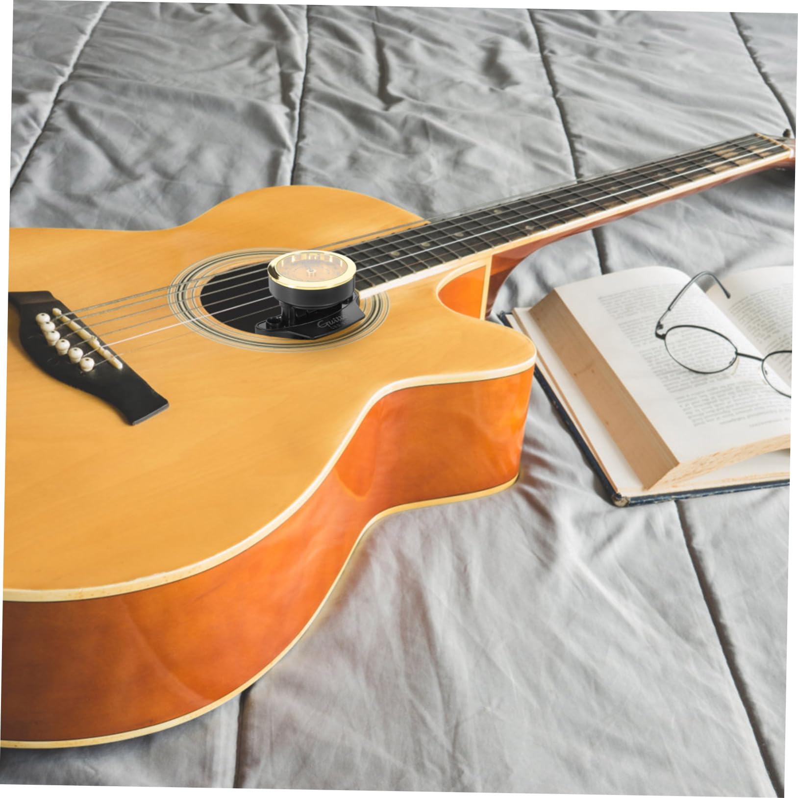 ibasenice 2pezzi Umidificatore Per Chitarra Acustica e Igrometro Portatile Materiale Design Con Spugna Per Umidificazione Senza Confusione Manutenzione Facile Per Chitarre e Ukulele Durata