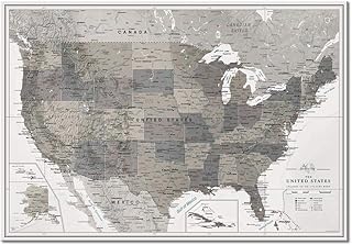 Push Pin World Map Poster- Mark Your Global Adventures, Modern World travel Map with Pins, Pin Adventure World Map