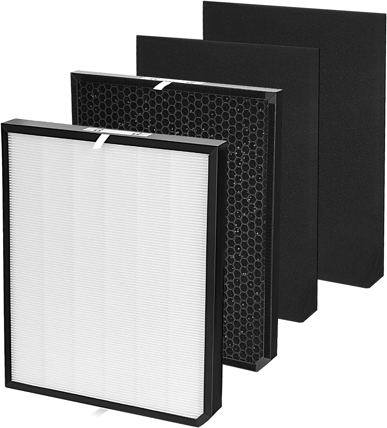 Filters Replacement Set for AD3500 Compatible with AD3500, 3500i Air Purifier (1 Efficiency Filter + 1 Carbon Filter + 2 Pre-Filters) 4-Pack