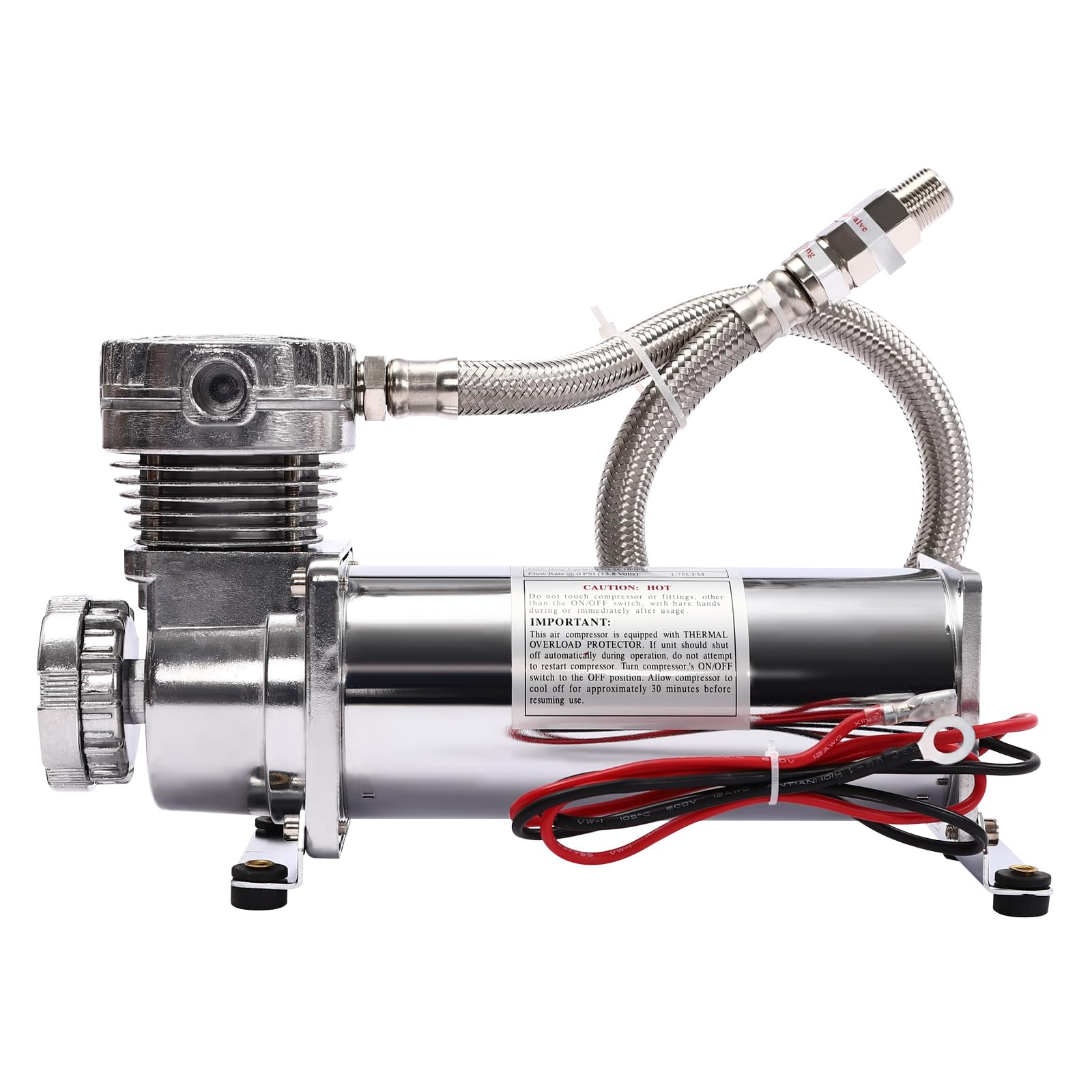 PROYONGOO 12V 200PSI 72DB Heavy-Duty Air Compressor, Portable High-Pressure Heavy Duty Air Train Horn Pump, Air Ride Suspension Compressor for Car Horns Pneumatic Suspension Systems Pneumatic Tools