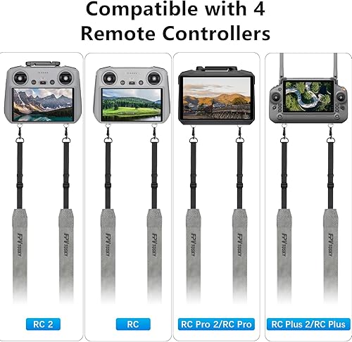 Miniatura 6 de FPVtosky Lanyard for DJI RC 2 & RC & RC Pro 2, Mini 5 Pro Lanyard RC Neck Strap, Soft Leather Lanyard Compatible with DJI Flip/Mini 4 / Mini3 /