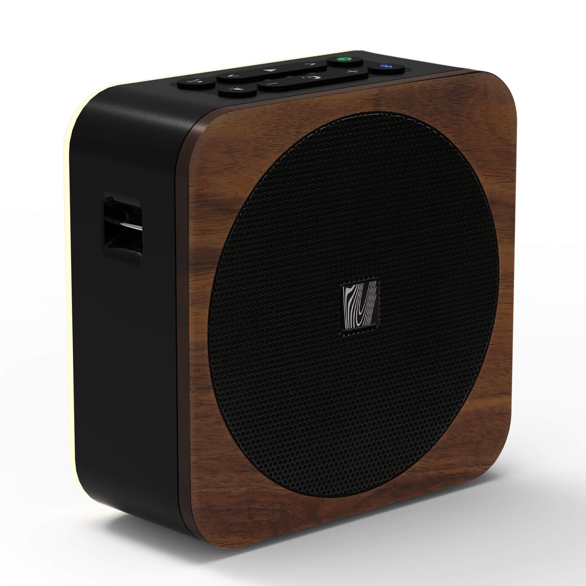 Sound Spot II SFQ-18: Portable Bluetooth Speaker with Powerful Bass, Nature Sounds, Ambient Light, and Speakerphone (Black)