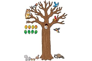 Carson Dellosa Woodland Friends Tree Bulletin Board Set: Enchanting Classroom Tree Decor for Fall