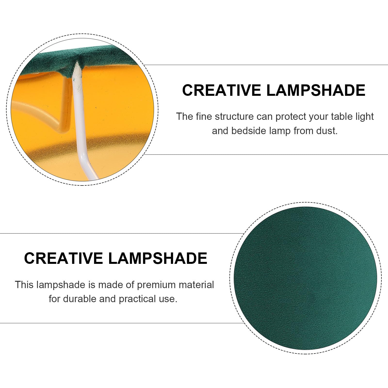 Paralume in Velluto Verde per Lampada da Tavolo Rivestimento Interno Dorato, Copertura Protettiva per Luce da Scrivania, Tessuto Decorativo per Illuminazione Diffusa in Casa