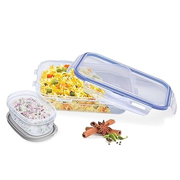 Fun Treat Plastic Tiffin Box for Kids, 1120 ml, Transparent | School Lunch Box | Leak Proof | Food Grade | Easy to Carry | Easy to Clean