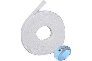 Fastening Tapes 1/2" White Nylon Strap Hook and Loop Reusable Straps for...