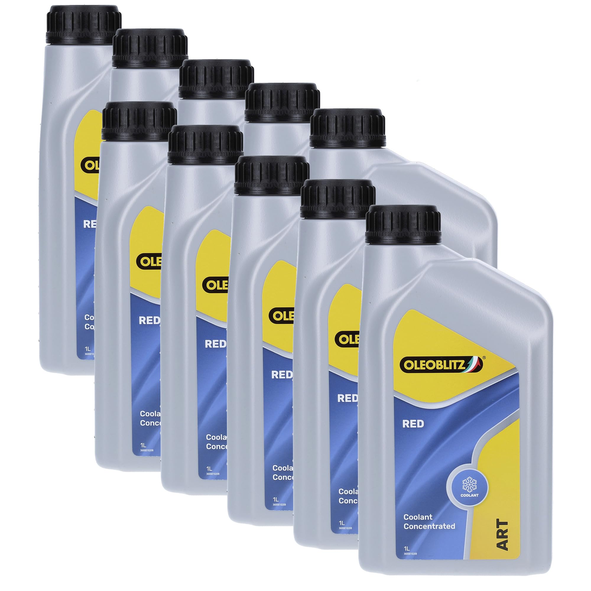 Oleoblitz Kit 10X Art Red by Petronas Liquido Refrigerante Protettivo per Radiatori - Concentrato - 10 Confezioni da 1 Litro