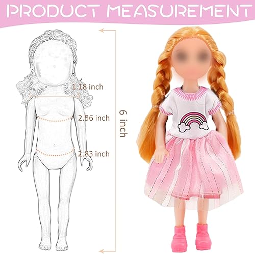 Miniatura 6 de Juego de 28 piezas de ropa y escuela Chelsea de 6 pulgadas con globos 3 vestidos para niñas 3 trajes para niños 2 pares de zapatos y 19 piezas de