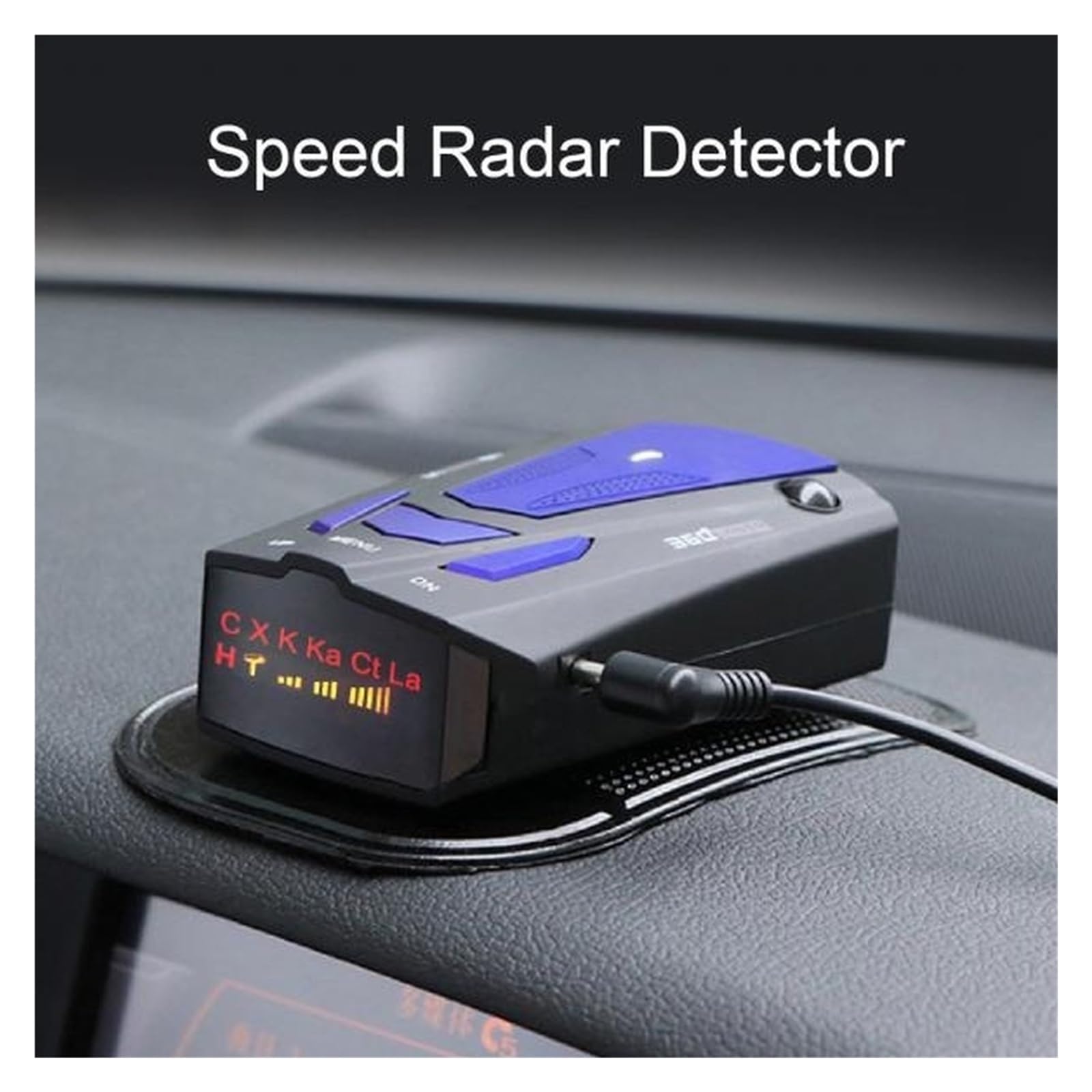 Détecteur De Radar De Voiture 16 Bandes 360, Système D'alarme De Vitesse Automatique, Caméra Anti GPS, Détecteur Laser avec Alerte Vocale(Red)