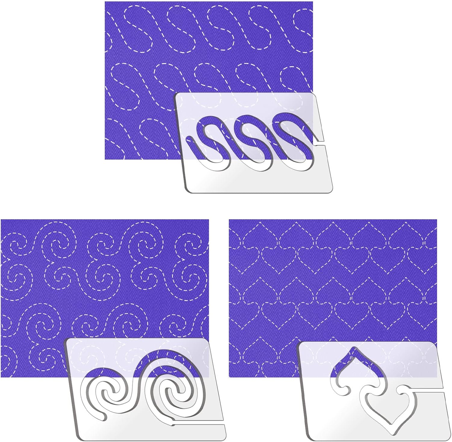 Kapyoo Free motion Quilting Rulers and Templates Set