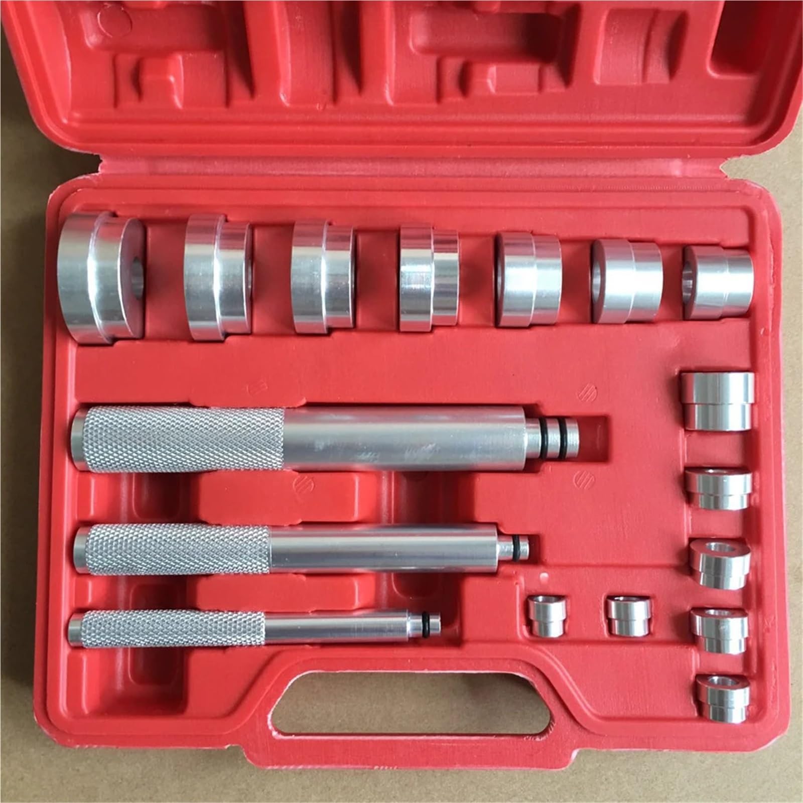 Kit d'outils d'installation et d'insertion de Douilles et de roulements, 17 pièces/Ensemble, avec étui, Outils manuels pour Voiture Outil Extracteur Roulement Douilles