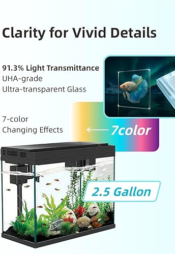 BARKBUDDY Fish Tank 2.4 Gallon Aquarium Kit — lifestyle photo