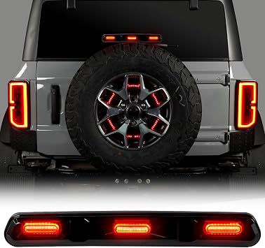 LED Third Brake Light Replacement for Ford Bronco 2021 2022 2023, Raptor-Style High Mount Stop Light 3rd Brake LampNot Fit for Ford Bronco Raptor