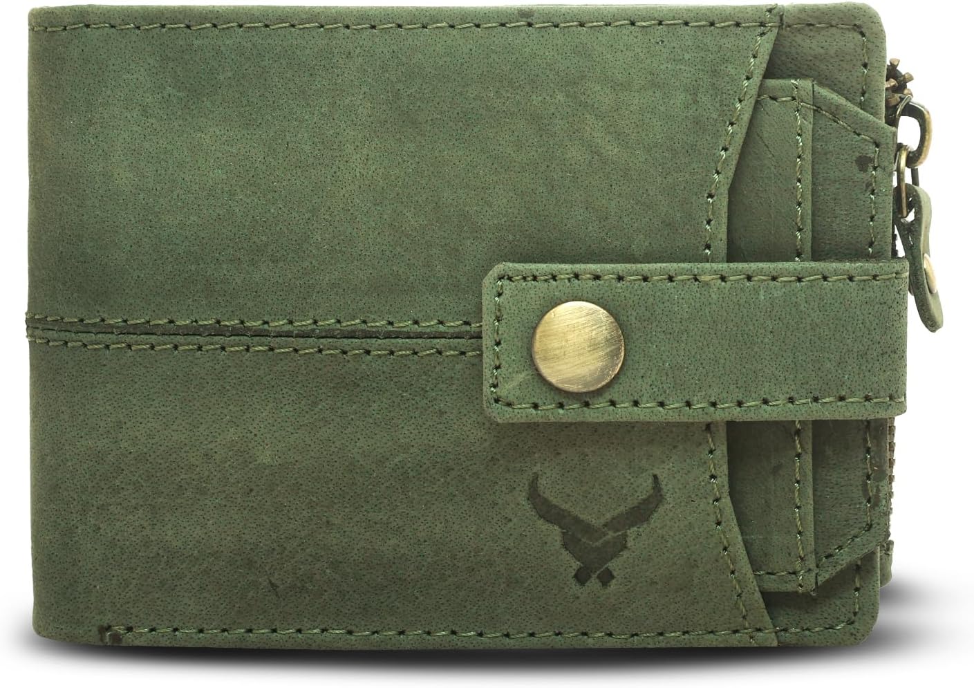Genuine Leather Wallet for Men | RFID Protected Mens Wallet with 14 Credit/Debit Card Slots | Slim Leather Purse for Men (720FH_Fern Green)