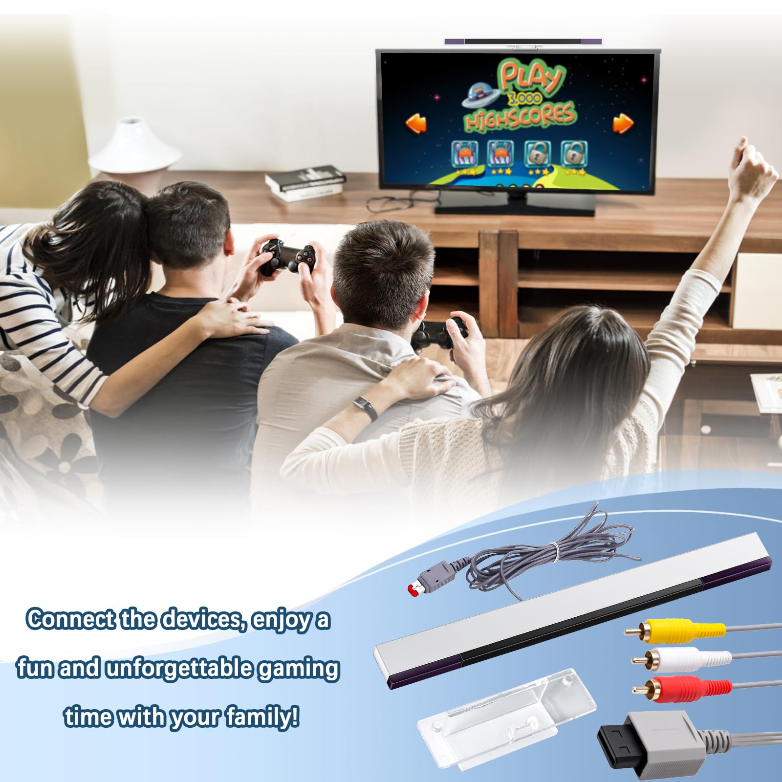 PlayStation &Wiiセット Amazon.com: 2 in 1 Wii Sensor Bar + Wii Composite Audio Video